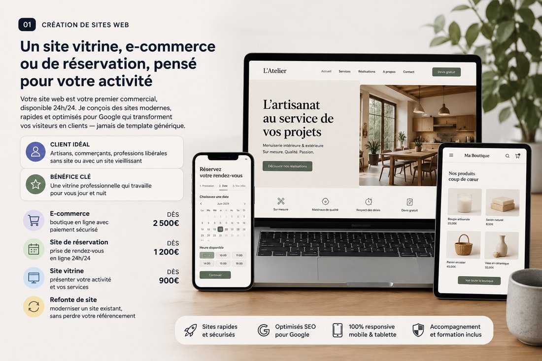 Création de sites web — exemple de réalisation TL Digital