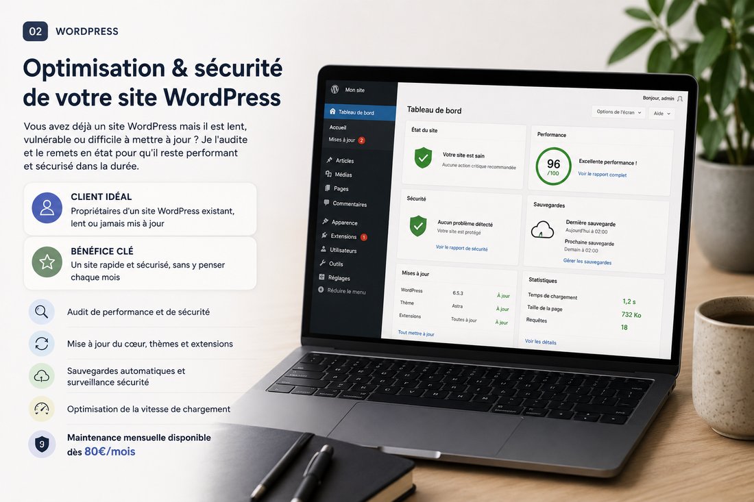 Optimisation WordPress — exemple de réalisation TL Digital