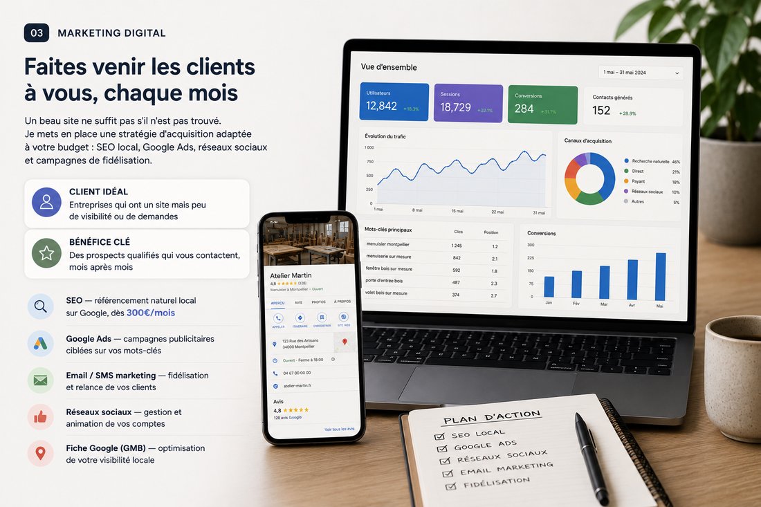 Marketing digital — exemple de réalisation TL Digital